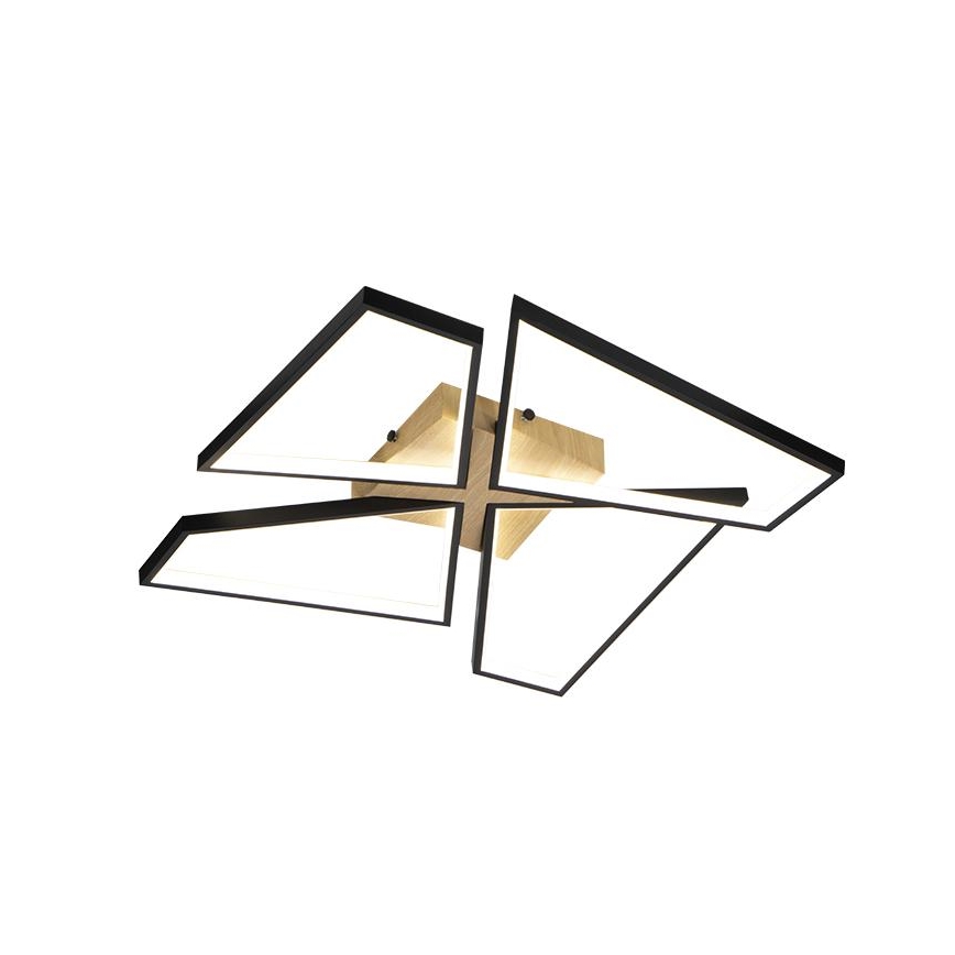 LED Dimmable ceiling light LED/115W/230V 3000-6500K brown/black + remote control