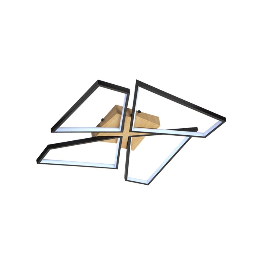 LED Dimmable ceiling light LED/115W/230V 3000-6500K brown/black + remote control