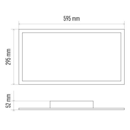 LED Dimmable ceiling light LED/25W/230V 2700K-6000K rectangle + remote control