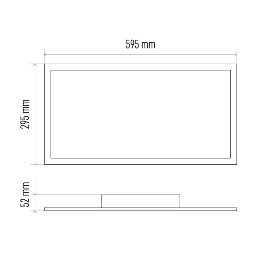 LED Dimmable ceiling light LED/25W/230V 2700K-6000K rectangle + remote control