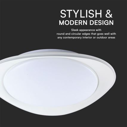 LED Dimmable ceiling light LED/40W/230V 3000-6500K 45 cm white + remote control
