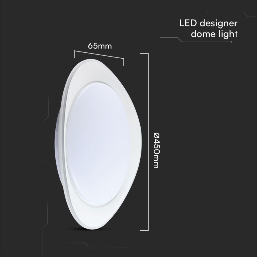 LED Dimmable ceiling light LED/40W/230V 3000-6500K 45 cm white + remote control