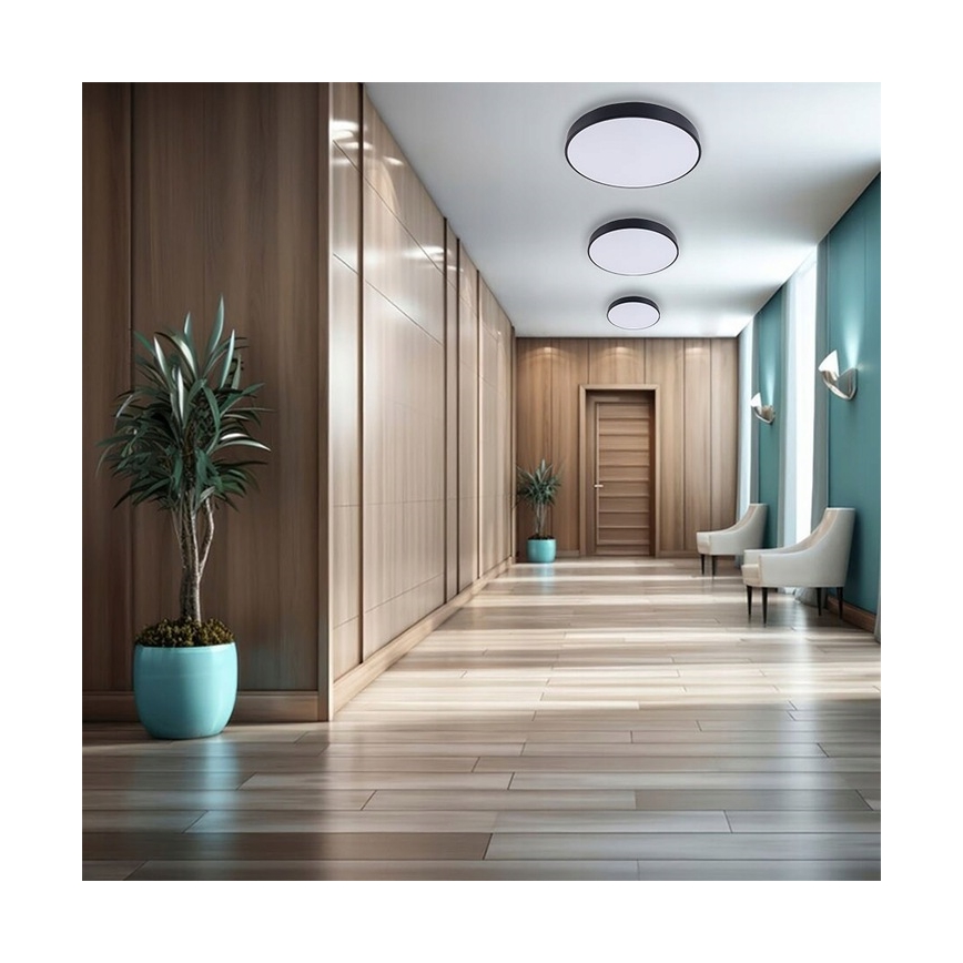LED Dimmable ceiling light LED/40W/230V 3000-6500K d. 40 cm black + remote control