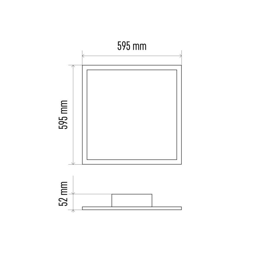 LED Dimmable ceiling light LED/40W/230V 2700K-6000K square + remote control