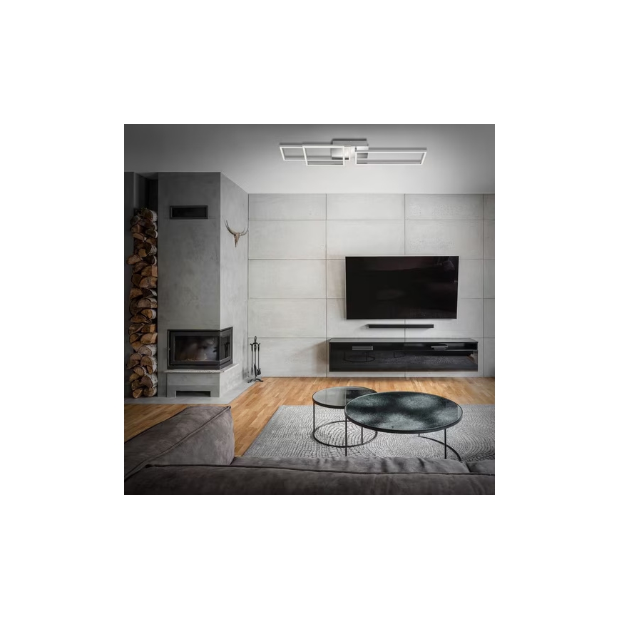 LED Dimmable Ceiling Light LED/42W/230V 3000K Matte Chrome