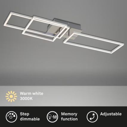 LED Dimmable Ceiling Light LED/42W/230V 3000K Matte Chrome