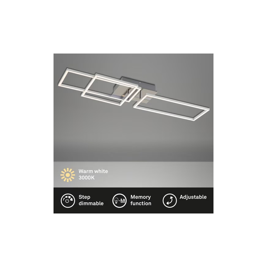 LED Dimmable Ceiling Light LED/42W/230V 3000K Matte Chrome