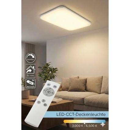 Dimmable LED Ceiling Light LED/48W/230V 3000-6500K White + Remote Control