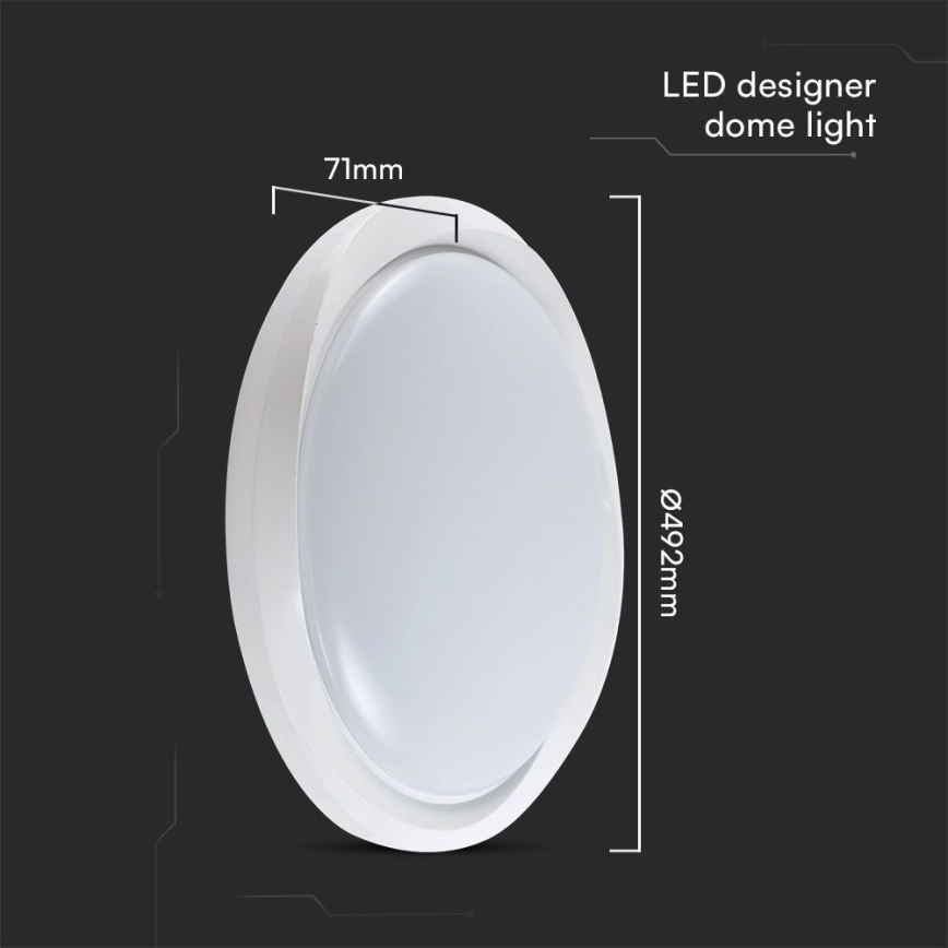 LED Dimmable ceiling light LED/60W/230V 3000-6500K 49,2 cm white + remote control
