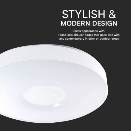LED Dimmable ceiling light LED/60W/230V 3000-6500K 49,5 cm white + remote control
