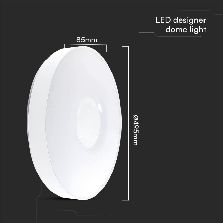 LED Dimmable ceiling light LED/60W/230V 3000-6500K 49,5 cm white + remote control