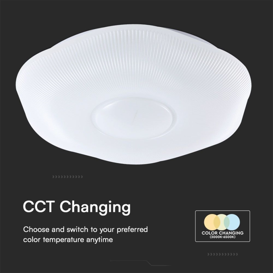 LED Dimmable ceiling light LED/60W/230V 3000-6500K 50 cm white + remote control
