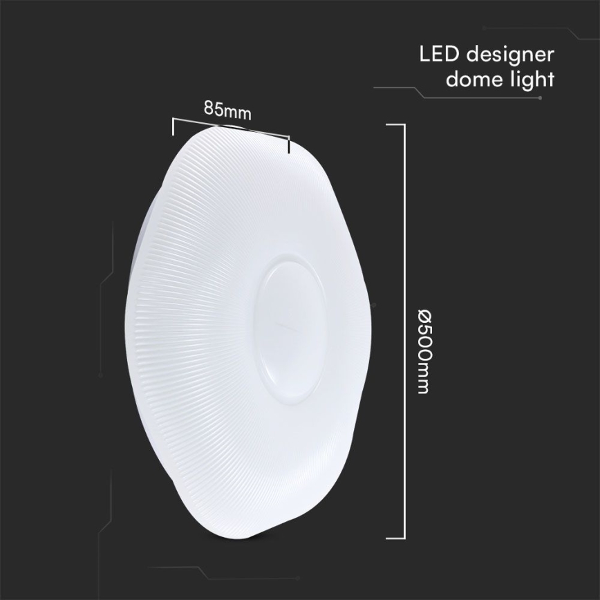 LED Dimmable ceiling light LED/60W/230V 3000-6500K 50 cm white + remote control