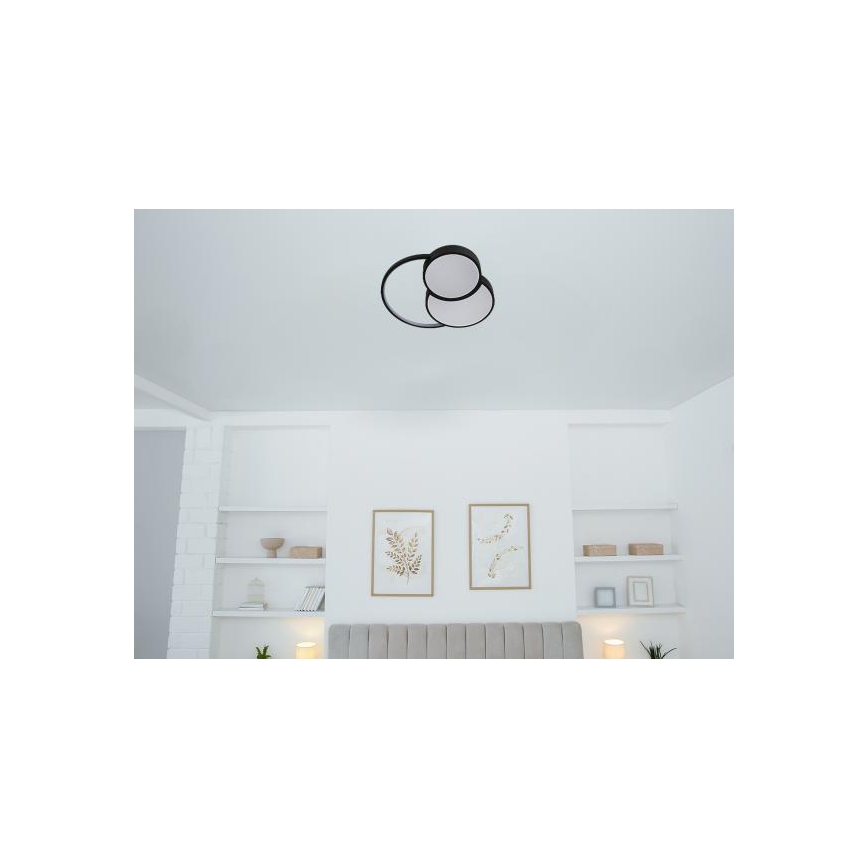 LED Dimmable ceiling light LED/60W/230V 3000-6500K black + remote control