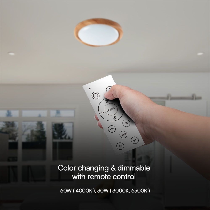 LED Dimmable ceiling light LED/60W/230V 3000-6500K + remote control