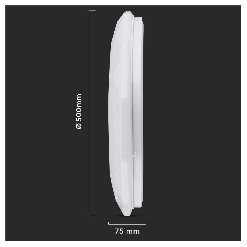 Dimmable LED ceiling light 60W/230V 3000K/4000K/6500K Ø 50 cm + remote control