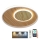 LED Dimmable ceiling light LED/65W/230V 3000-6500K brown + remote control