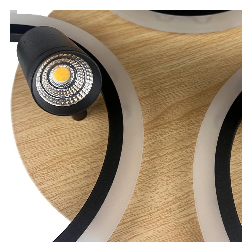 LED Dimmable ceiling light LED/70W/230V 3000-6500K black/brown + remote control