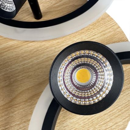 LED Dimmable ceiling light LED/70W/230V 3000-6500K black/brown + remote control