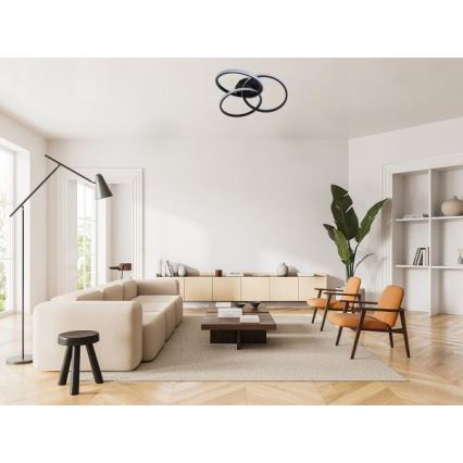 LED Dimmable ceiling light LED/70W/230V 3000-6500K black + remote control