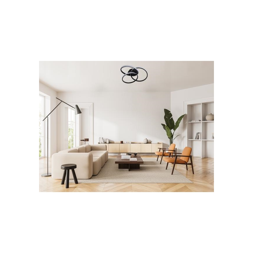 LED Dimmable ceiling light LED/70W/230V 3000-6500K black + remote control