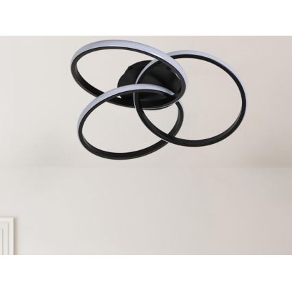 LED Dimmable ceiling light LED/70W/230V 3000-6500K black + remote control