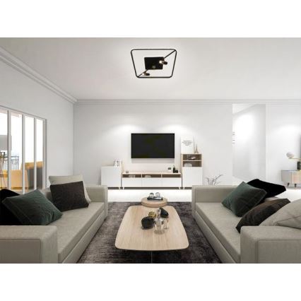 LED Dimmable ceiling light LED/70W/230V 3000-6500K black + remote control