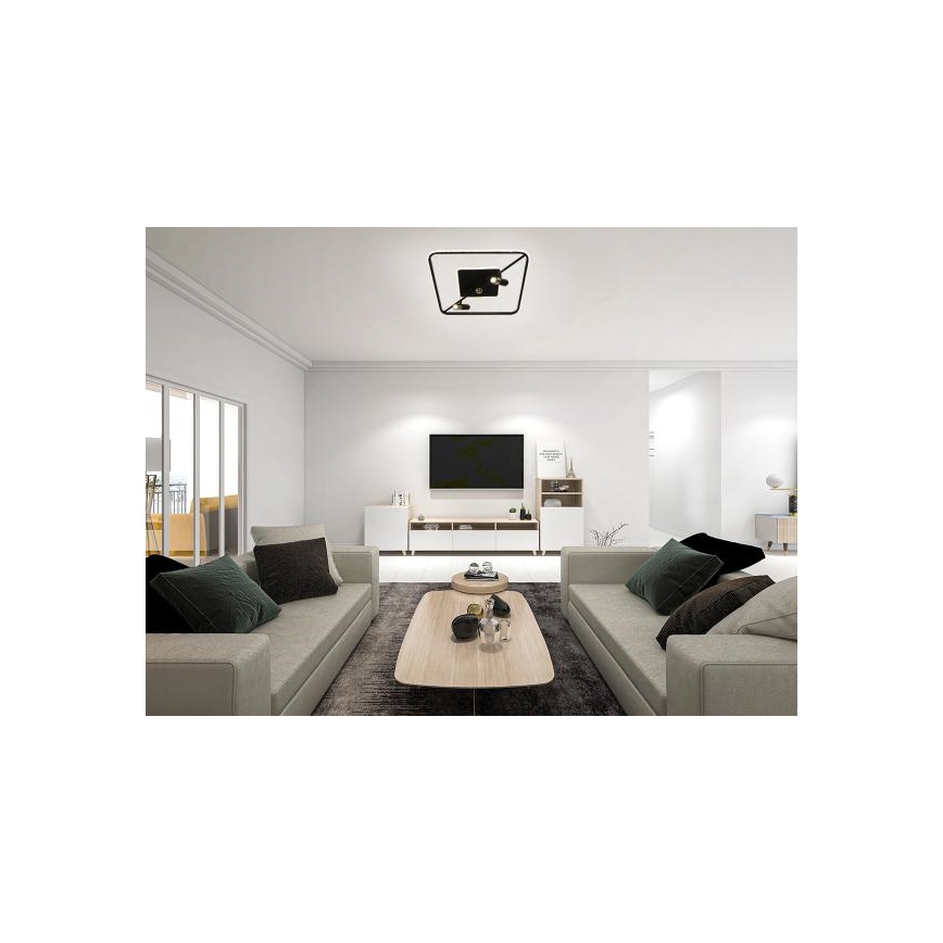 LED Dimmable ceiling light LED/70W/230V 3000-6500K black + remote control