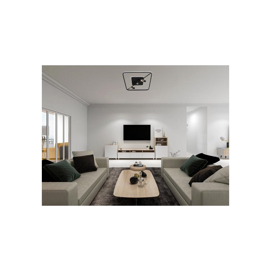 LED Dimmable ceiling light LED/70W/230V 3000-6500K black + remote control