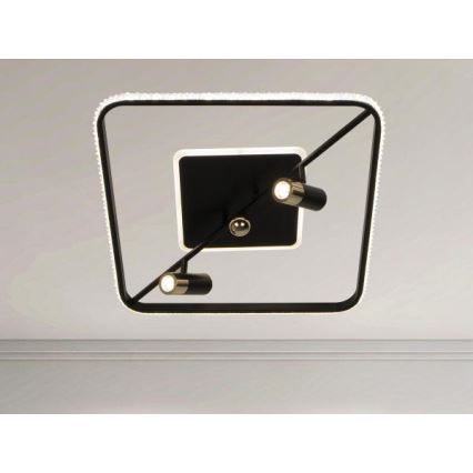 LED Dimmable ceiling light LED/70W/230V 3000-6500K black + remote control