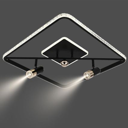 LED Dimmable ceiling light LED/70W/230V 3000-6500K black + remote control