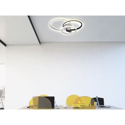 LED Dimmable ceiling light LED/70W/230V 3000-6500K white/black + remote control