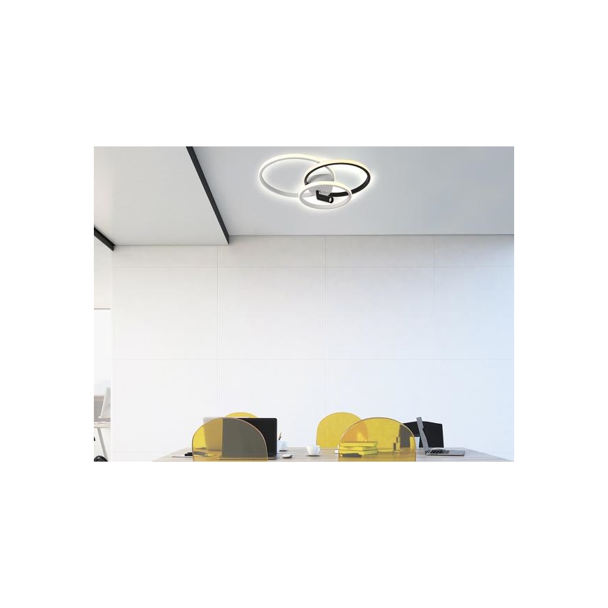 LED Dimmable ceiling light LED/70W/230V 3000-6500K white/black + remote control