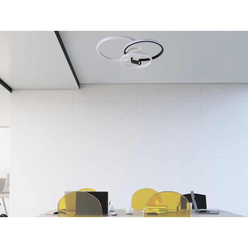 LED Dimmable ceiling light LED/70W/230V 3000-6500K white/black + remote control