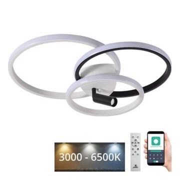 LED Dimmable ceiling light LED/70W/230V 3000-6500K white/black + remote control
