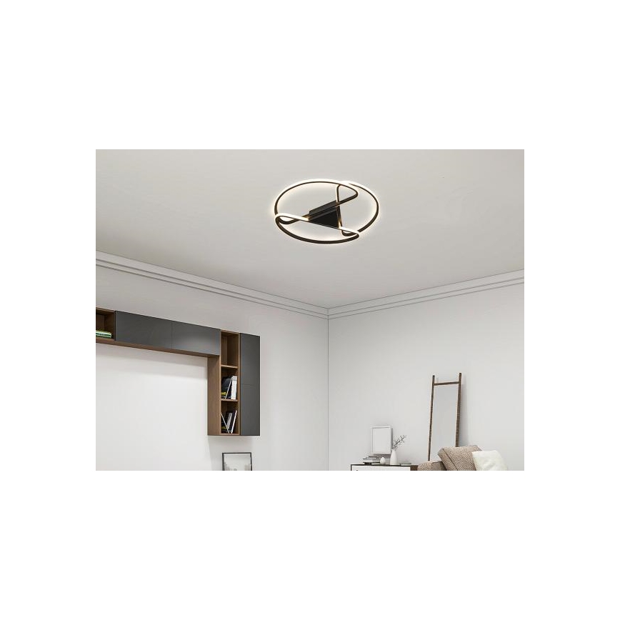 LED Dimmable ceiling light LED/75W/230V 3000-6500K black + remote control