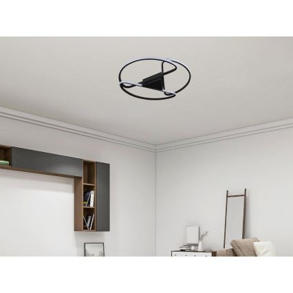 LED Dimmable ceiling light LED/75W/230V 3000-6500K black + remote control