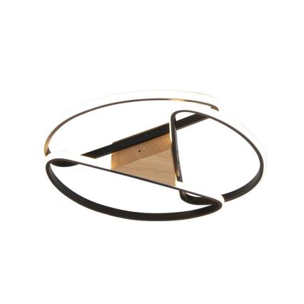 LED Dimmable ceiling light LED/75W/230V 3000-6500K brown/black + remote control