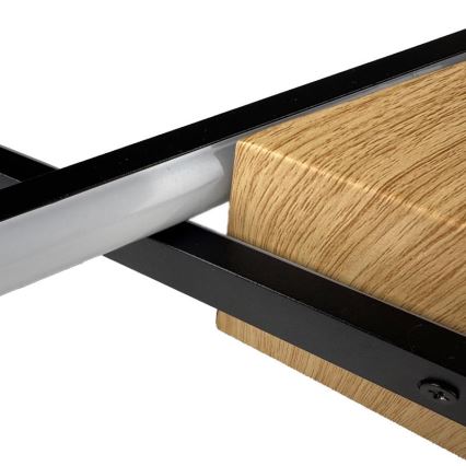 LED Dimmable ceiling light LED/75W/230V 3000-6500K brown/black + remote control