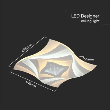 LED Dimmable ceiling light LED/75W/230V 3000-6500K + remote control