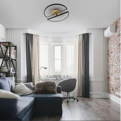 LED Dimmable ceiling light LED/75W/230V 3000-6500K beech + remote control