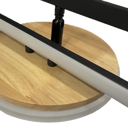 LED Dimmable ceiling light LED/75W/230V 3000-6500K beech + remote control
