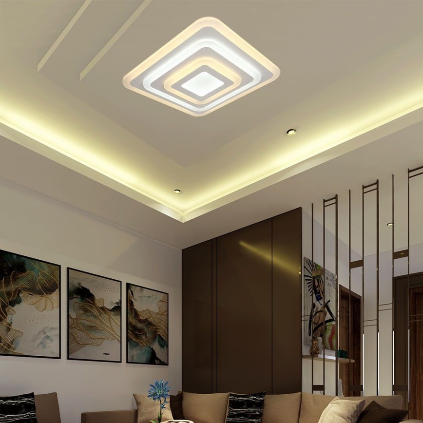 LED Dimmable ceiling light LED/77W/230V 3000-6500K 49,5x49,5 cm + remote control