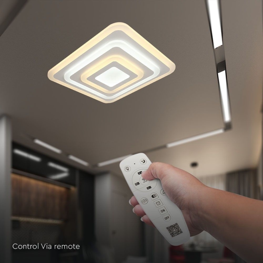 LED Dimmable ceiling light LED/77W/230V 3000-6500K 49,5x49,5 cm + remote control