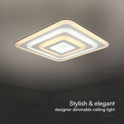 LED Dimmable ceiling light LED/77W/230V 3000-6500K 49,5x49,5 cm + remote control