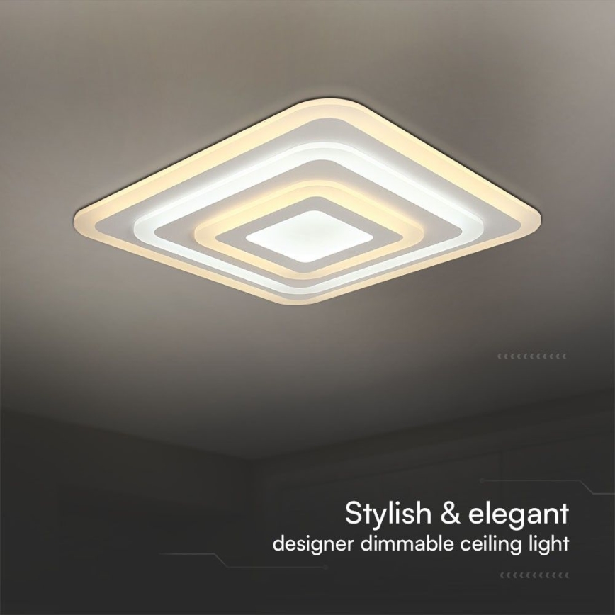 LED Dimmable ceiling light LED/77W/230V 3000-6500K 49,5x49,5 cm + remote control