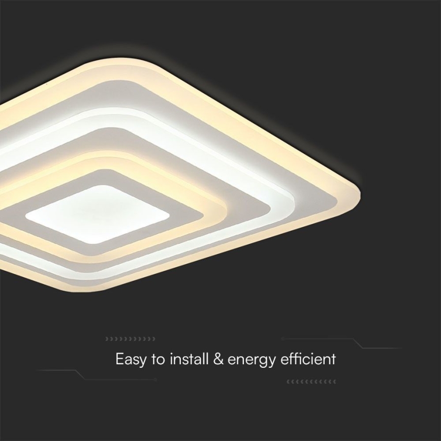 LED Dimmable ceiling light LED/77W/230V 3000-6500K 49,5x49,5 cm + remote control