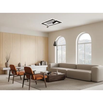 LED Dimmable ceiling light LED/80W/230V 3000-6500K black + remote control