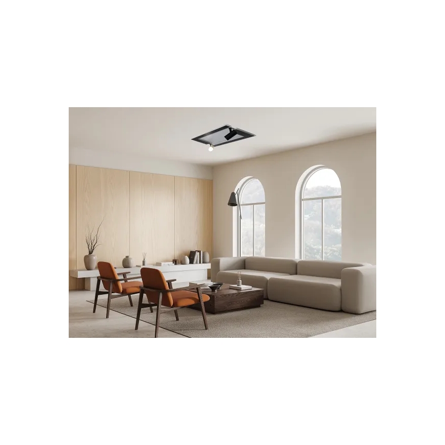 LED Dimmable ceiling light LED/80W/230V 3000-6500K black + remote control