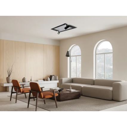 LED Dimmable ceiling light LED/80W/230V 3000-6500K black + remote control